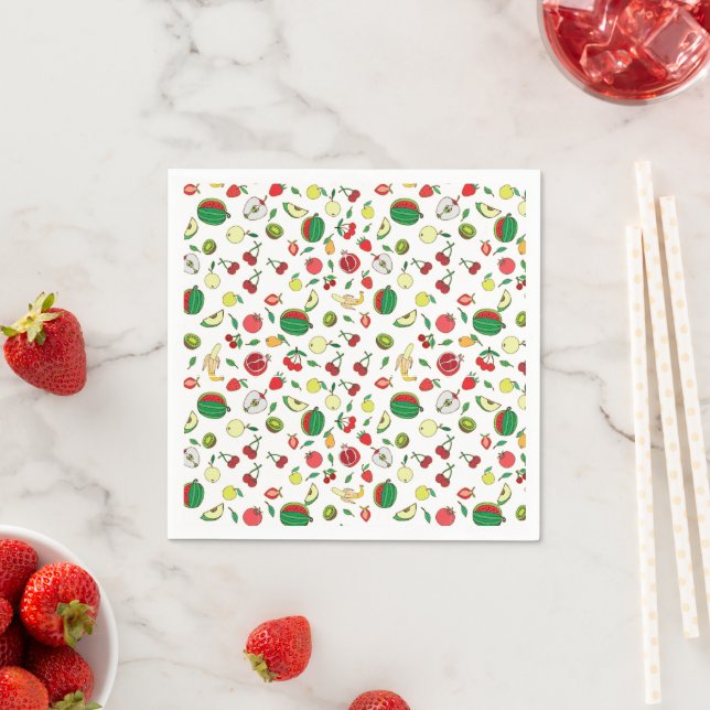 Guardanapo De Papel Salada Colorida de Fruta de Verão (Insitu)