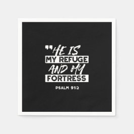 Guardanapo De Papel Salm 91:2 - O meu refúgio e o meu cristão-fortalez