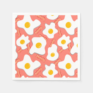 Guardanapo De Papel Salmão, Ovos E Lado De Bacon