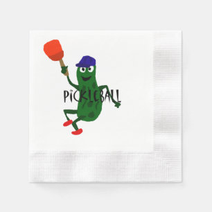 Guardanapo De Papel Salmoura engraçada que joga Pickleball