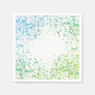 Guardanapo De Papel Salpico Verde e Azul