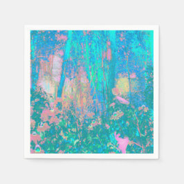 Guardanapo De Papel Salto de Aqua Trippy com flores psicodélicas