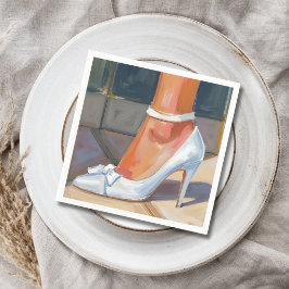 Guardanapo De Papel Saltos de Noiva Brancos Casamento