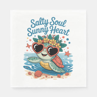 Guardanapo De Papel Salty Soul Sunny Heart Turtle Summer