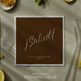 Guardanapo De Papel Salud! Noz Castanho Mínimo Qualquer Coquetel De Oc