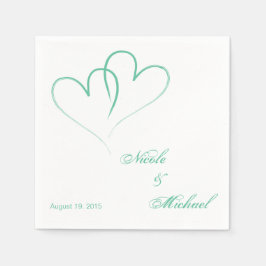 Guardanapo De Papel Salvar a data - Dois corações interligados