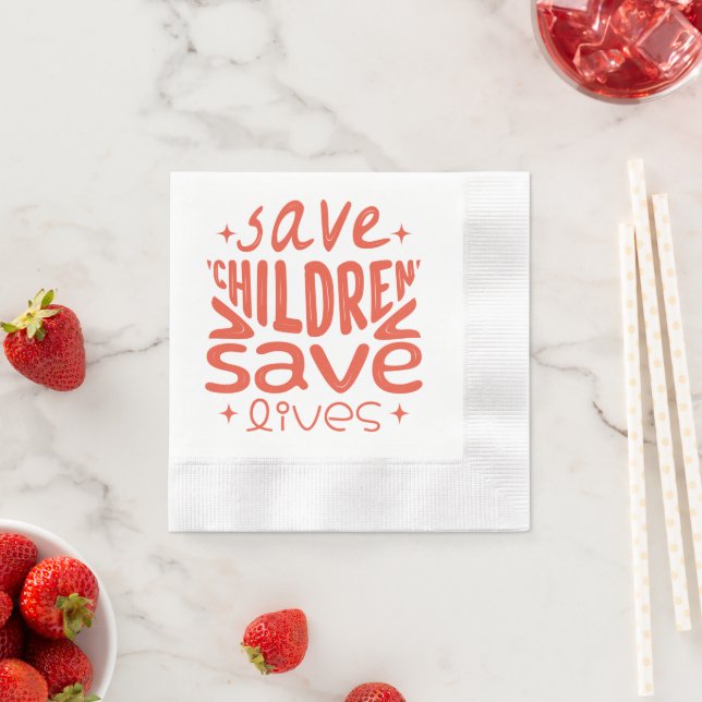 Guardanapo De Papel Salvar Filhos, Salvar Vidas (Insitu)