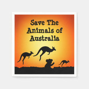 Guardanapo De Papel Salvar os animais da Austrália