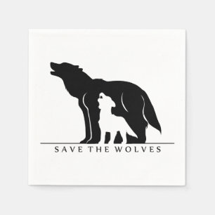 Guardanapo De Papel Salve os Lobos