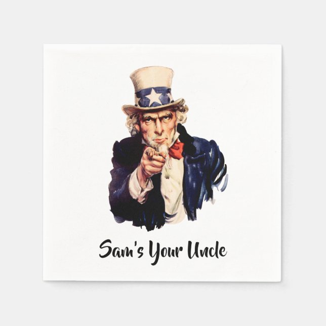 Guardanapo De Papel Sam é seu tio (Frente)
