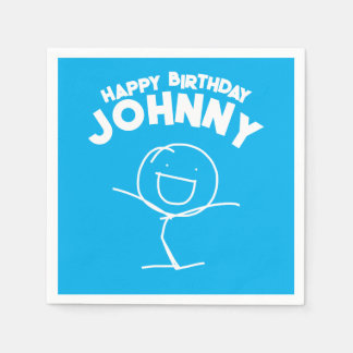 Guardanapo De Papel Sam Stickman Birthday Paper Napkins