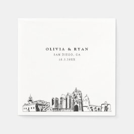 Guardanapo De Papel San Diego - Papel Minimalista de Casamento