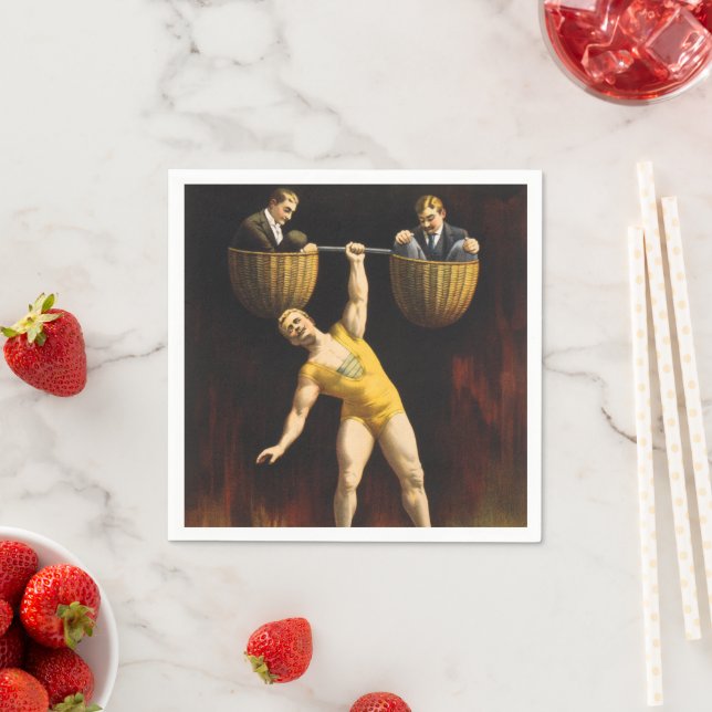 Guardanapo De Papel Sandow Eugen Sandow Vaudeville Weightlifter (Insitu)