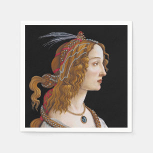 Guardanapo De Papel Sandro Botticelli - Retrato de Simonetta Vespucci