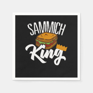 Guardanapo De Papel Sanduíche Rei Amante de comida Oferta de cozi