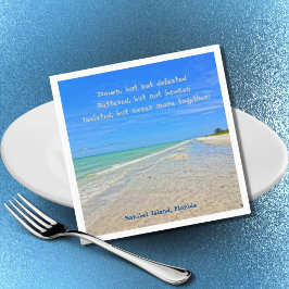 Guardanapo De Papel Sanibel Island Beach Florida Pre Hurricane Ian