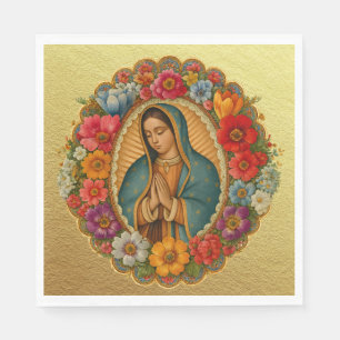 Guardanapo De Papel Santa Maria, Virgem de Guadalupe Mãe Maria Rosas