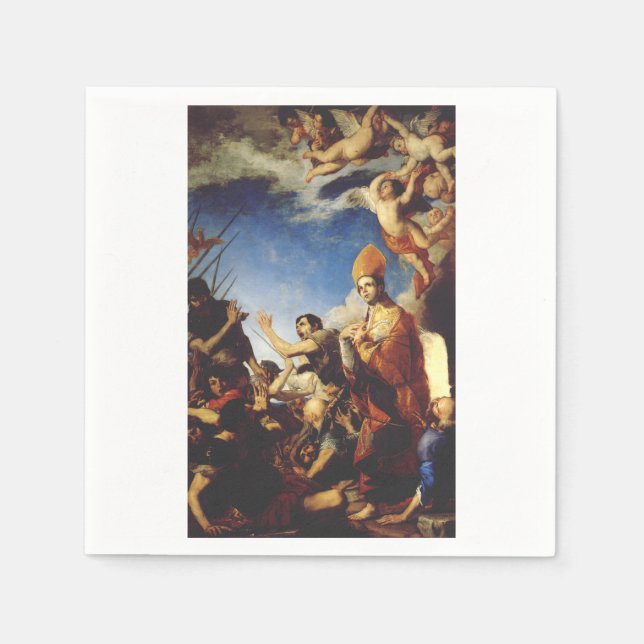 Guardanapo De Papel Santo Januarius, Bispo de Benevento - Belas Artes (Frente)