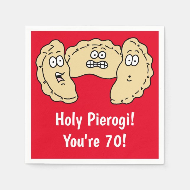 Guardanapo De Papel Santo Pierogi, tenho 70 biscoitos poloneses. (Frente)