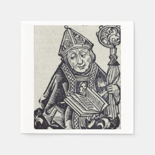Guardanapo De Papel São Amandus Fundador e Missionário Arte