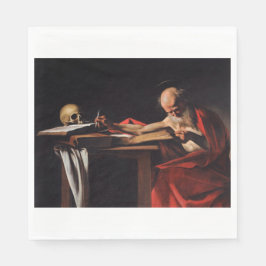Guardanapo De Papel São Jerônimo Escrevendo (por Caravaggio)