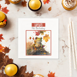 Guardanapo De Papel Sapo de outono - Aniversário