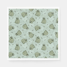 Guardanapo De Papel Sapos de Sage Bubble - o padrão verde de crianças.