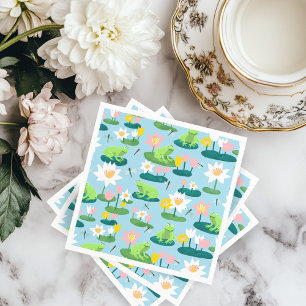 Guardanapo De Papel Sapos e Lily Pads Crianças de Aniversário de CHÁ D