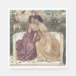 Guardanapo De Papel Sappho e Erinna em um Jardim Grego (Amor Lésbico)