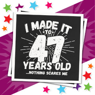 Guardanapo De Papel Sarcástico de 47 anos Meme Engraçado 47º aniversár