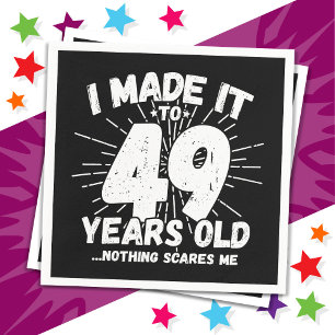 Guardanapo De Papel Sarcástico de 49 anos Meme Engraçado 49º aniversár