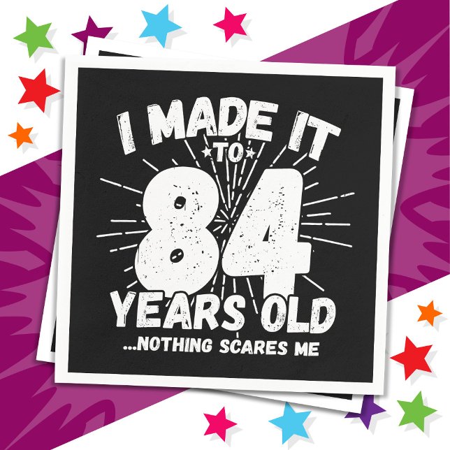 Guardanapo De Papel Sarcástico de 84 anos Meme Engraçado 84º aniversár (Criador carregado)