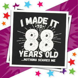Guardanapo De Papel Sarcástico de 88 anos Meme Engraçado 88º aniversár