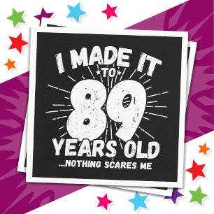Guardanapo De Papel Sarcástico de 89 anos Meme Engraçado 89º aniversár