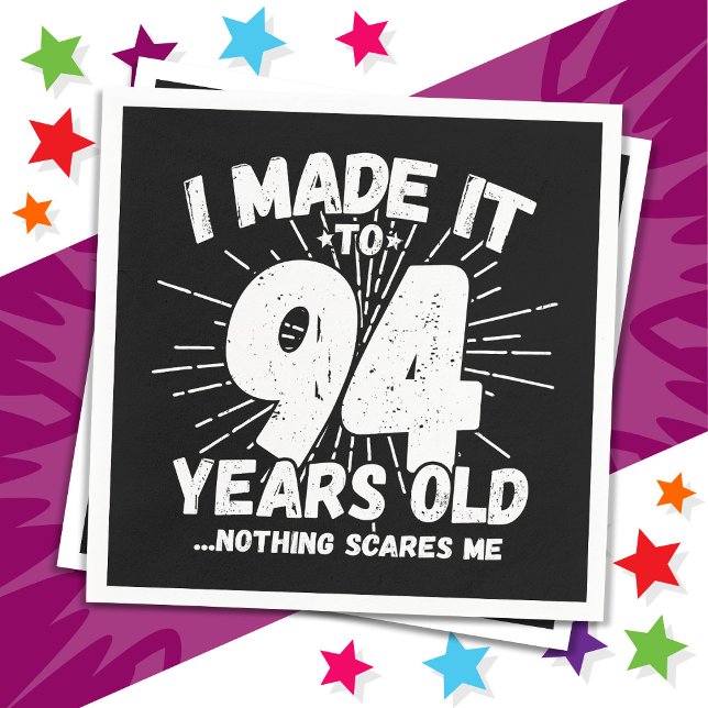 Guardanapo De Papel Sarcástico de 94 anos Meme Engraçado 94º aniversár (Criador carregado)