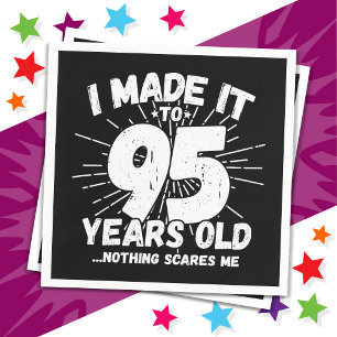 Guardanapo De Papel Sarcástico de 95 anos Meme Engraçado 95º aniversár
