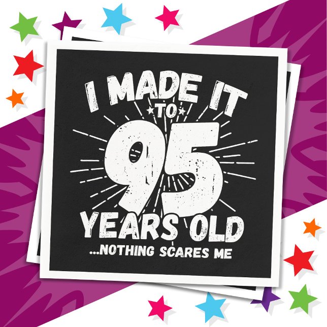 Guardanapo De Papel Sarcástico de 95 anos Meme Engraçado 95º aniversár (Criador carregado)
