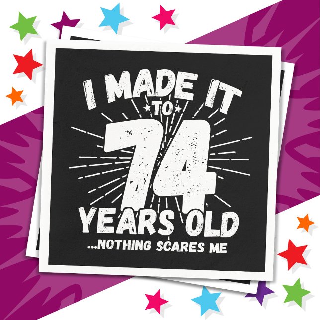 Guardanapo De Papel Sarcástico Meme, de 74 anos, engraçado 74 anos (Criador carregado)