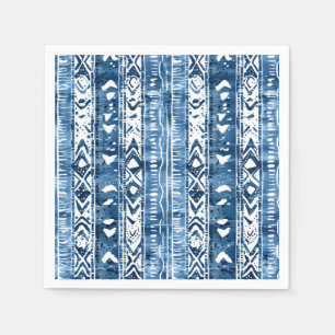 Guardanapo De Papel Sashiko Branco e Azul