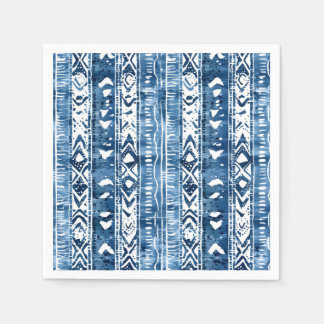 Guardanapo De Papel Sashiko Branco e Azul