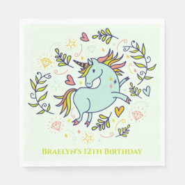 Guardanapo De Papel Sassy Unicorn Magical Birthday
