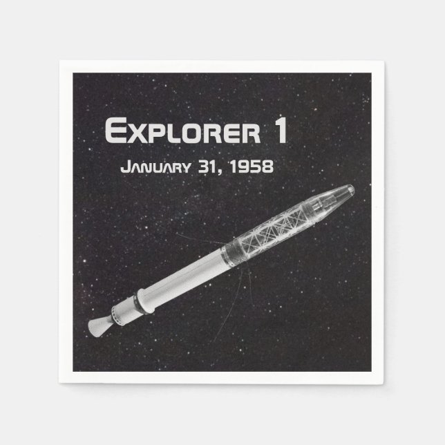 Guardanapo De Papel Satélite do Explorer 1 (Frente)