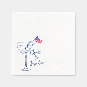 Guardanapo De Papel Saúde 4 de julho Martini Glass