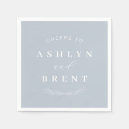 Guardanapo De Papel Saúde A Dusty Blue Wedktail Napkins