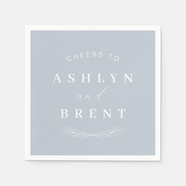 Guardanapo De Papel Saúde A Dusty Blue Wedktail Napkins (Frente)