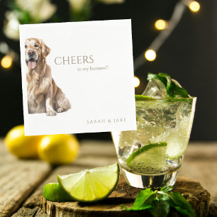 Guardanapo De Papel Saúde ao Casamento de Pet Personalizado dos Humano