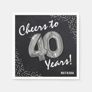 Guardanapo De Papel Saúde aos 40 anos! Aniversário de 40 anos