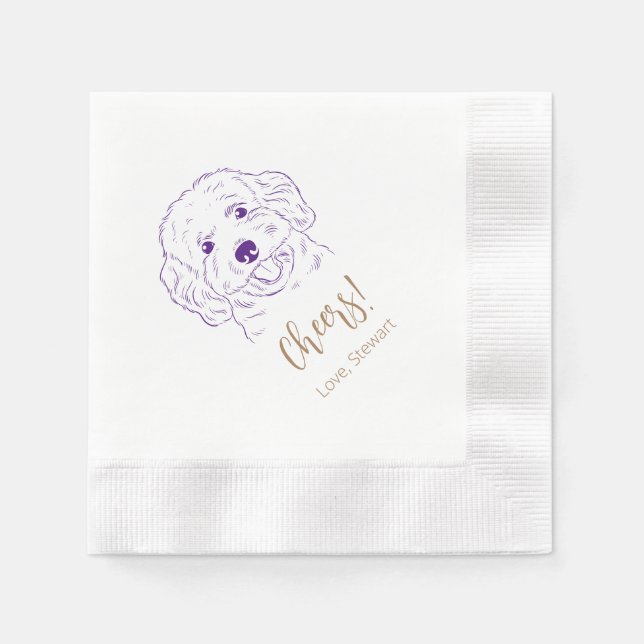 Guardanapo De Papel Saúde! Casamento Cockapoo Napkins (Frente)