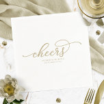 Guardanapo De Papel Saúde - Casamento Dourado Chic Napkins<br><div class="desc">Saúde - Casamento Dourado Chic Napkins</div>