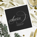 Guardanapo De Papel Saúde - Casamento Negro E Branco Elegante<br><div class="desc">Saúde - Casamento Negro E Branco Elegante</div>